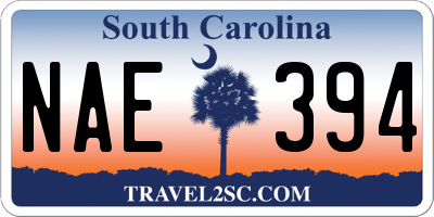 SC license plate NAE394