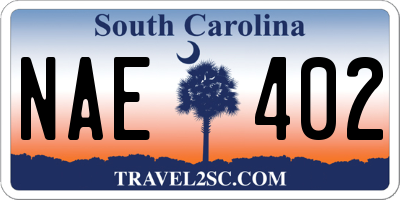 SC license plate NAE402