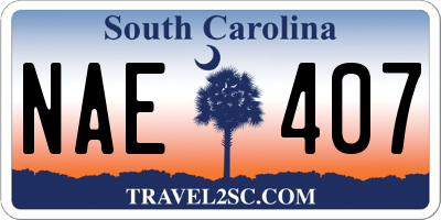 SC license plate NAE407