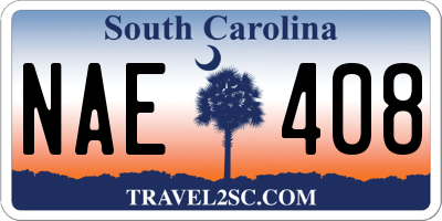 SC license plate NAE408