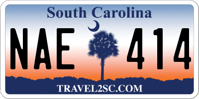 SC license plate NAE414