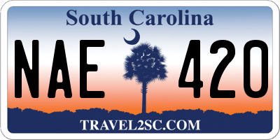 SC license plate NAE420