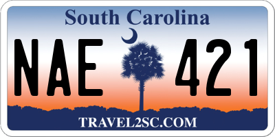SC license plate NAE421