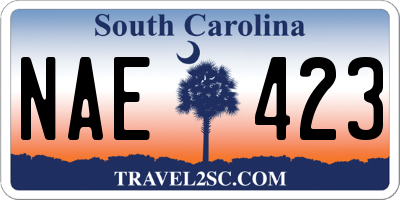 SC license plate NAE423