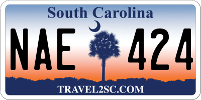 SC license plate NAE424