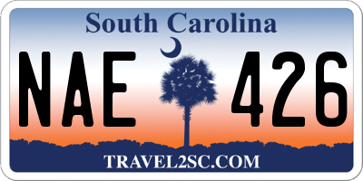 SC license plate NAE426