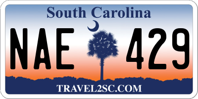 SC license plate NAE429