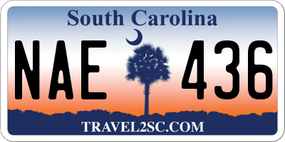 SC license plate NAE436