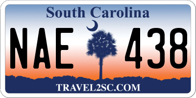 SC license plate NAE438
