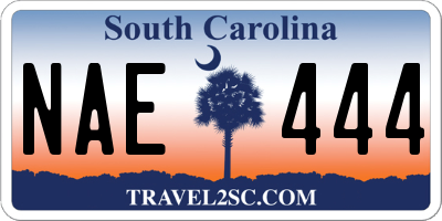 SC license plate NAE444