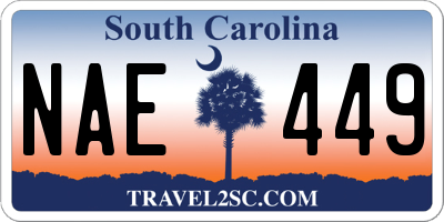 SC license plate NAE449