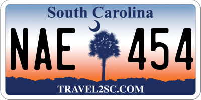 SC license plate NAE454