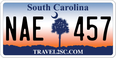 SC license plate NAE457