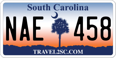 SC license plate NAE458