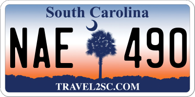 SC license plate NAE490