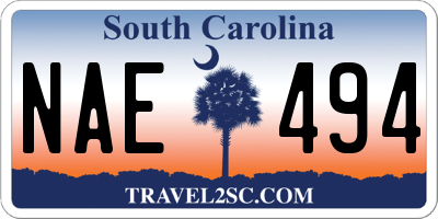 SC license plate NAE494