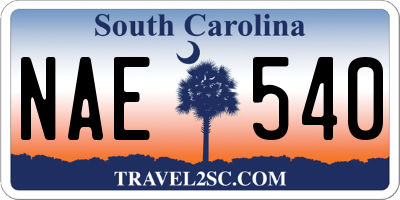 SC license plate NAE540