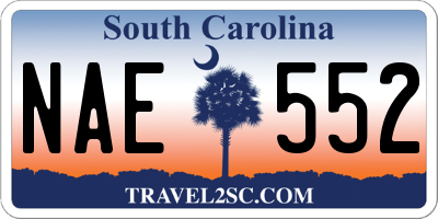 SC license plate NAE552