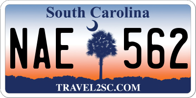 SC license plate NAE562