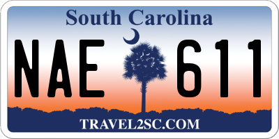 SC license plate NAE611