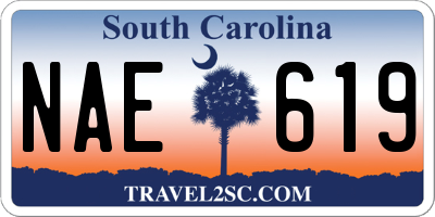 SC license plate NAE619