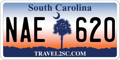 SC license plate NAE620
