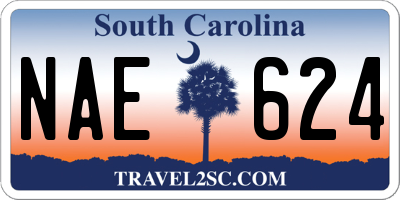 SC license plate NAE624