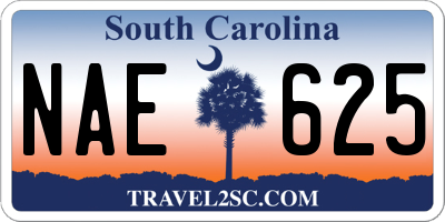 SC license plate NAE625