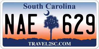 SC license plate NAE629