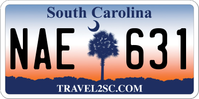 SC license plate NAE631