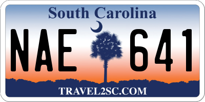 SC license plate NAE641