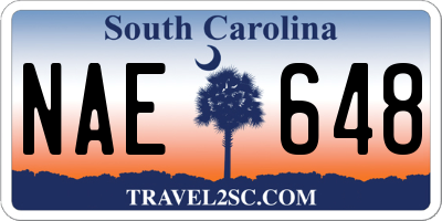 SC license plate NAE648