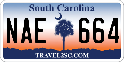 SC license plate NAE664