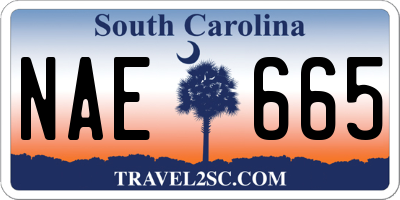 SC license plate NAE665
