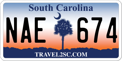 SC license plate NAE674
