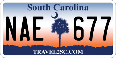 SC license plate NAE677