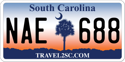 SC license plate NAE688