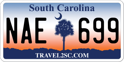 SC license plate NAE699