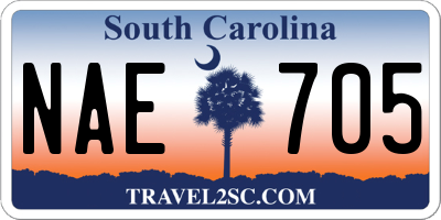 SC license plate NAE705