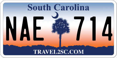 SC license plate NAE714