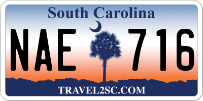 SC license plate NAE716