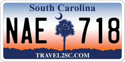 SC license plate NAE718