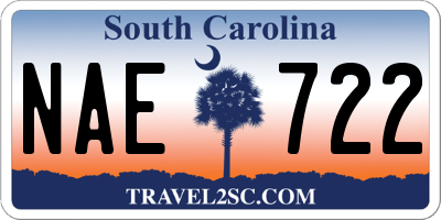 SC license plate NAE722