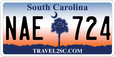 SC license plate NAE724