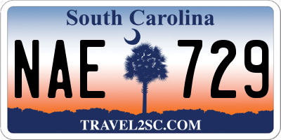 SC license plate NAE729