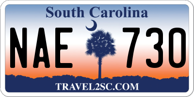 SC license plate NAE730