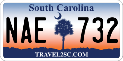 SC license plate NAE732