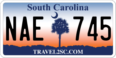 SC license plate NAE745