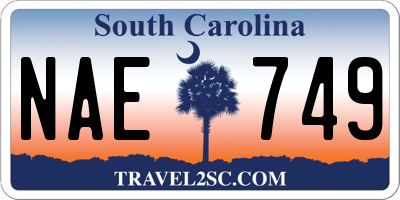 SC license plate NAE749