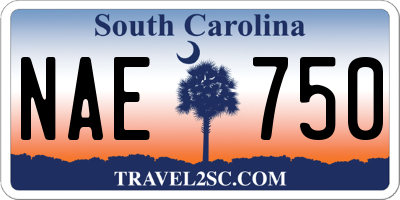 SC license plate NAE750